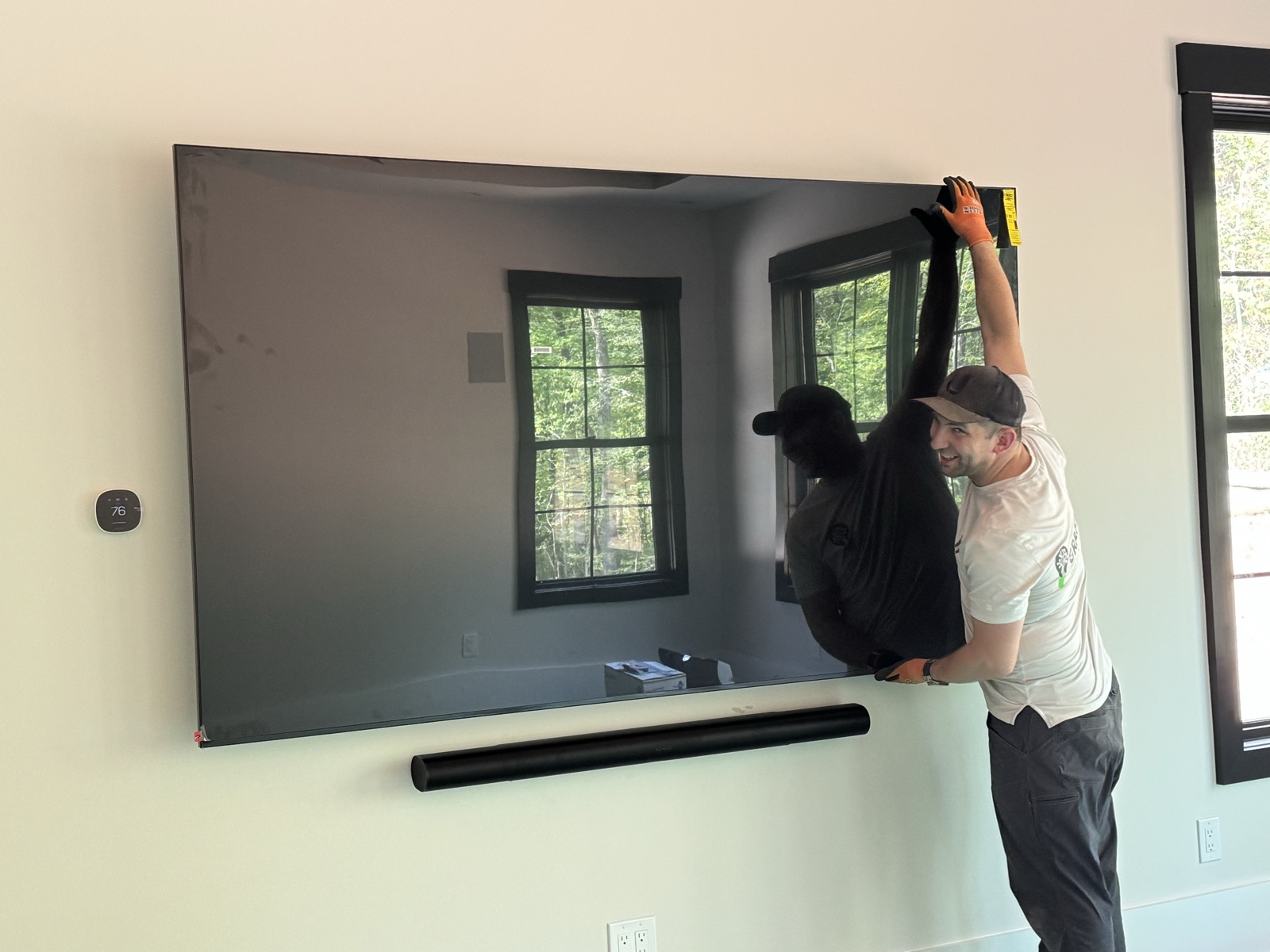 TV mounting installation